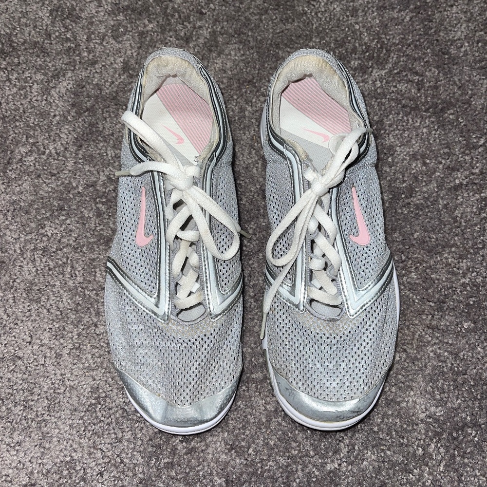 Ladies Nike Netted Gold Shoes